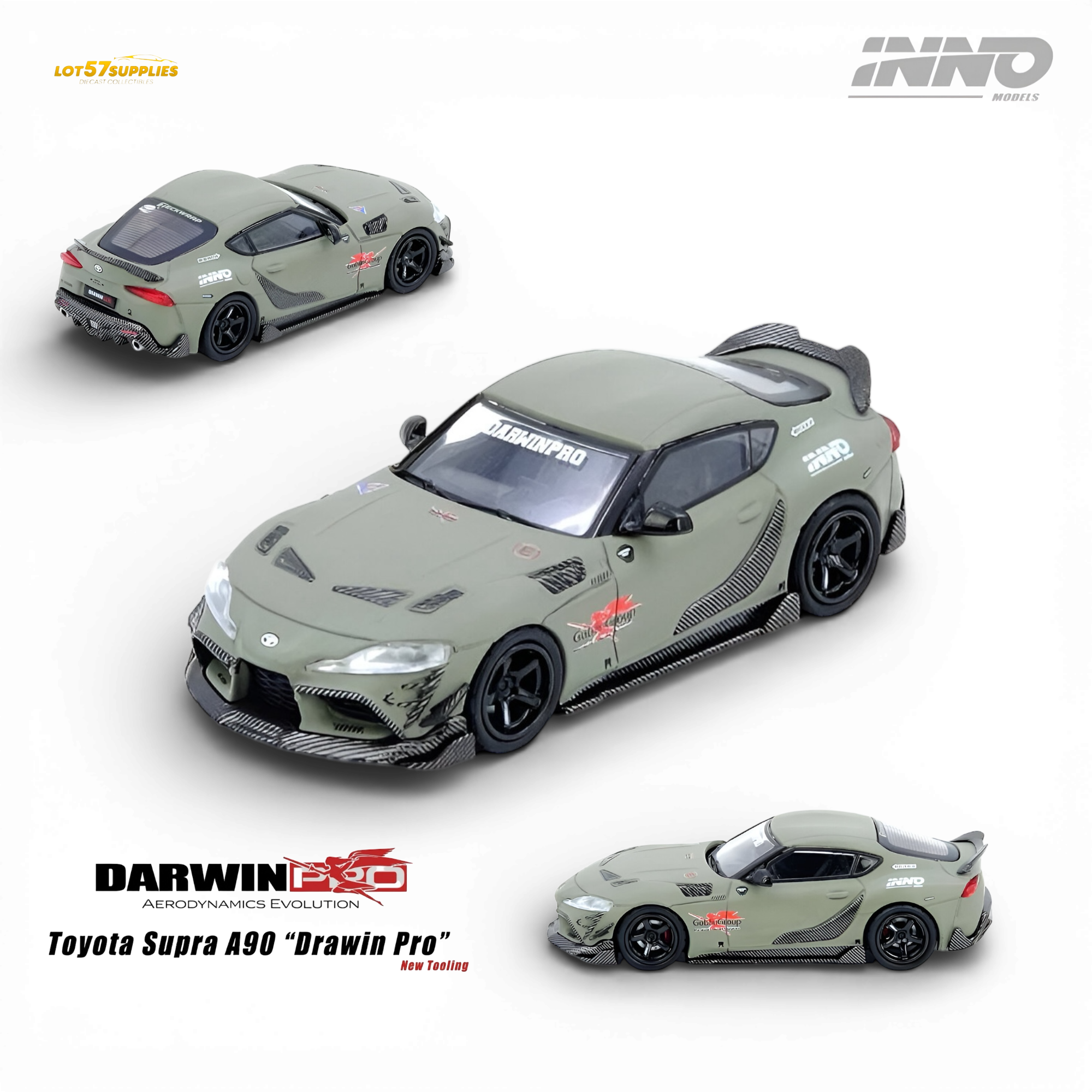 (Pre-Order) INNO64 Toyota Supra A90 Darwin Pro Matt Green 1:64