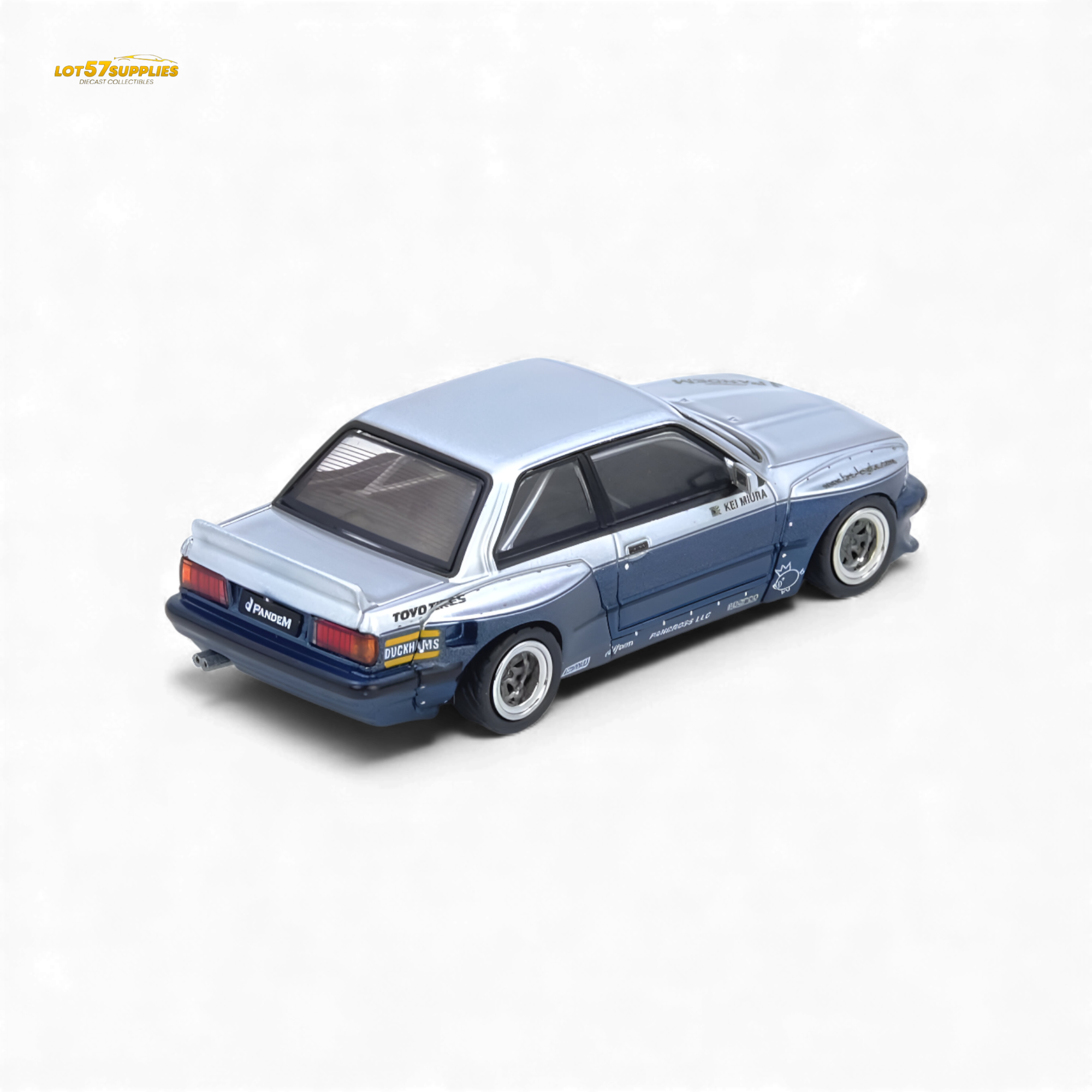 (Pre-Order) INNO64 Pandem E30 M3 Silver/Blue 1:64