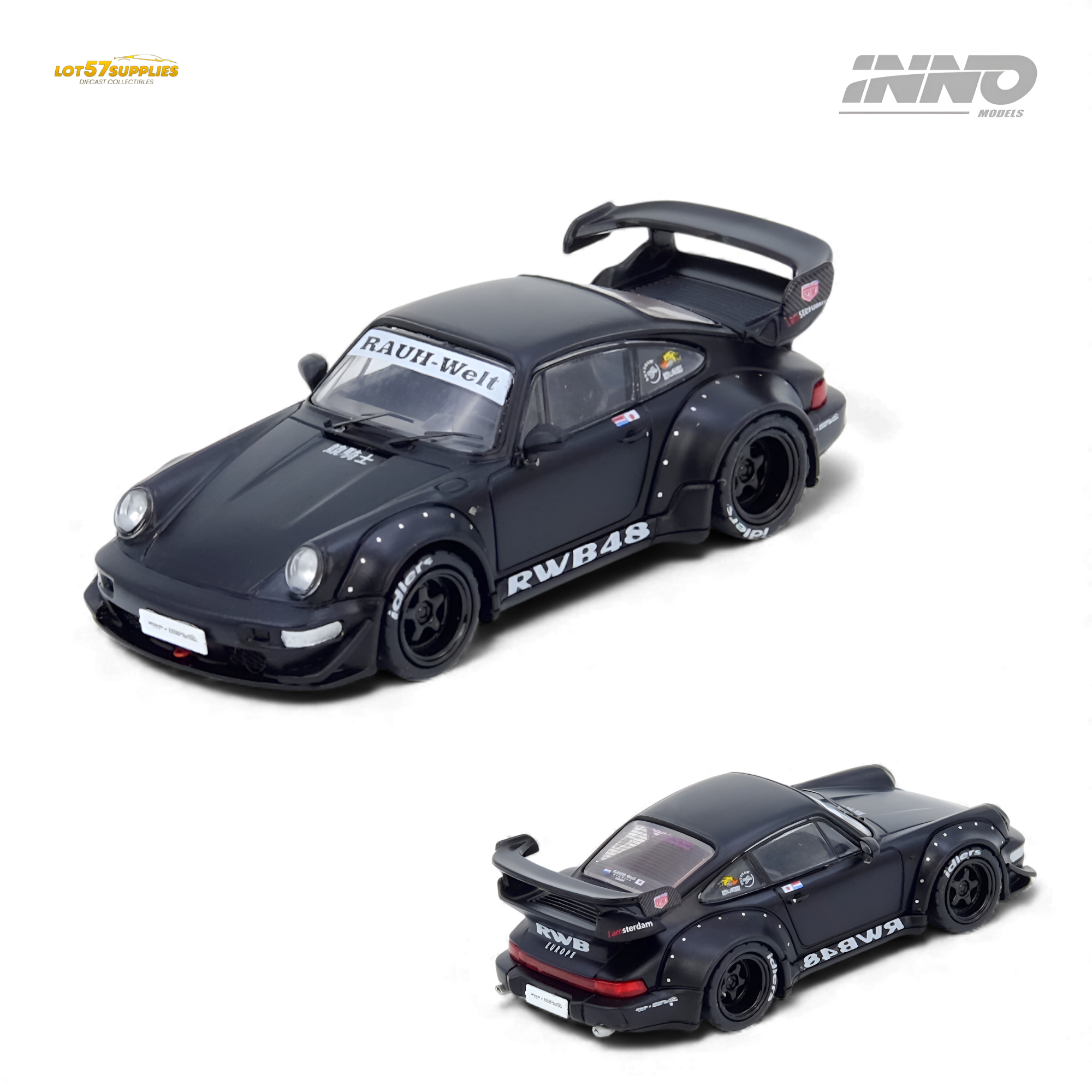 (Pre-Order) INNO64 RWB 964 Darth Vader Black Matt 1:64