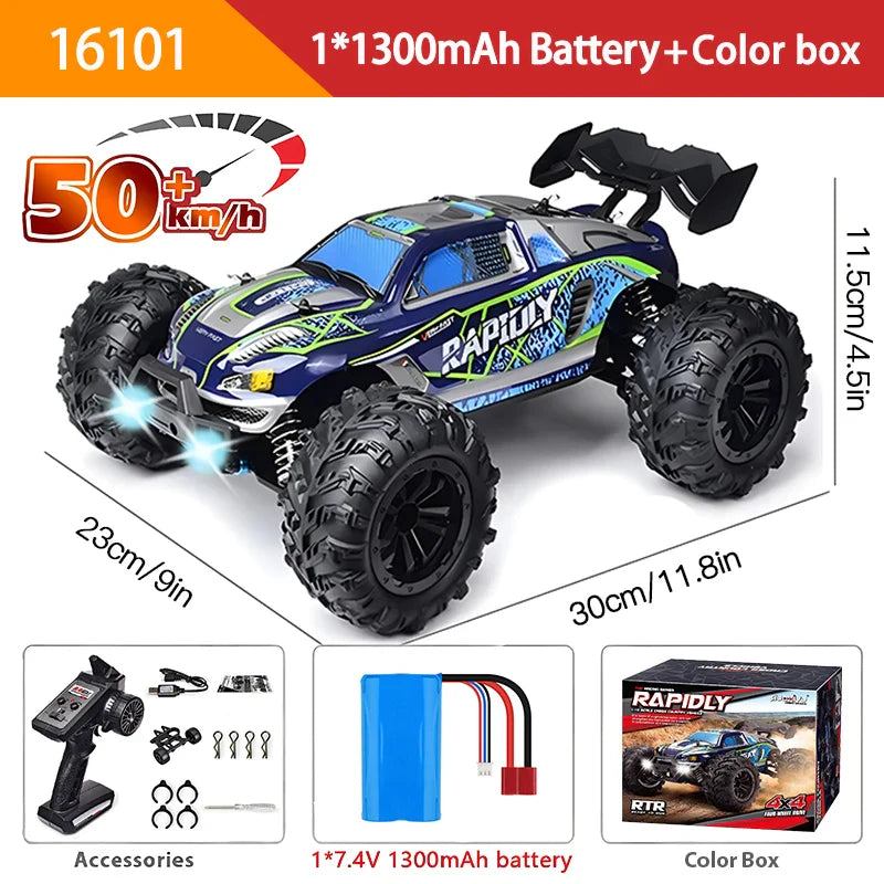1:16 4WD RC Car 70KM/H High-Speed Drift Remote Control Truck